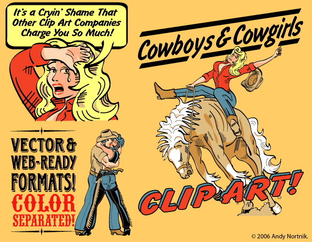 Cowboy and cowgirl clip art for you! Instantly download Royalty-free, 