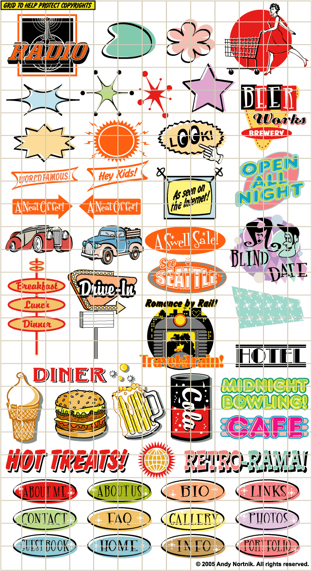 clip art borders food. Fifties Clip Art