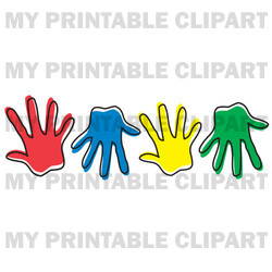 Painted Hands Border